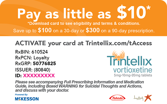 TRINTELLIX (vortioxetine) savings card